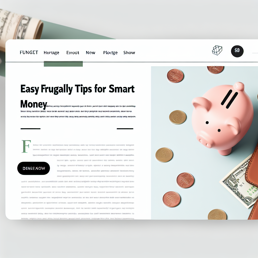 Easy Frugal Tips for Smart Money Management